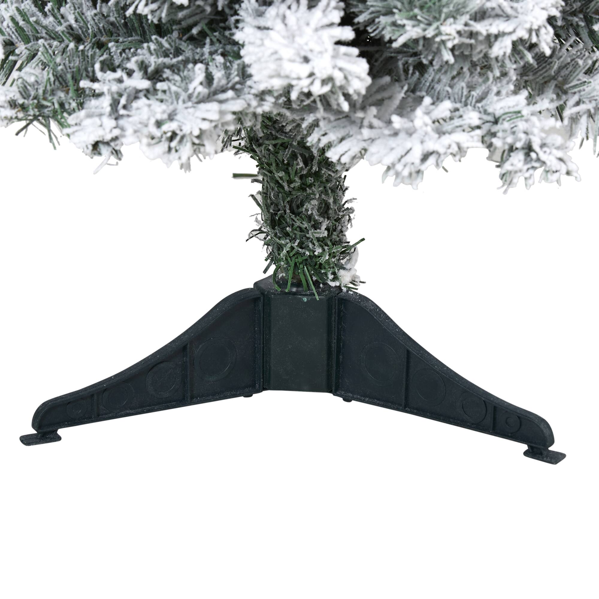 3ft. Pre-Lit Flocked Rock Springs Spruce Artificial Christmas Tree, Clear LED Lights